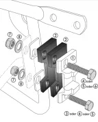 Adaptador de candado incluido adaptador para soporte de maleta lateral para maleta lateral Alu Standard/Exclusiv (pieza)