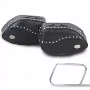 Juego de bolsos de cuero negro marfil para porta bolsos de cuero tipo tubo