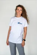 Camiseta blanca cuello redondo