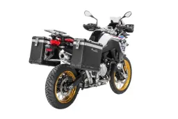 Sistema de maletas ZEGA Pro para F900GS Adventure, F850GS/ Adventure, F800GS (2024-), F750GS volumen 38/45, color portamaletas negro, color aluminio natural