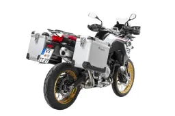 Sistema de maletas ZEGA Pro para F900GS Adventure, F850GS/ Adventure, F800GS (2024-), F750GS volumen 38/45, color portamaletas plateado, color aluminio natural