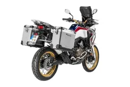 Sistema de maletas ZEGA Pro para Honda CRF1000L Africa Twin (2018-) / CRF1000L Adventure Sports volumen 38/45, color portaequipajes plata, color aluminio natural