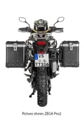 Sistema de maletas ZEGA Pro para Honda CRF1000L Africa Twin (2015-2017) volumen 38/45, color portaequipajes plata, color aluminio natural