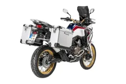 Sistema de maletas ZEGA Pro para Honda CRF1000L Africa Twin (2018-) / CRF1000L Adventure Sports volumen 38/45, color portaequipajes plata, color And-Black