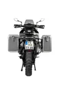 Sistema de maletas ZEGA Mundo para Husqvarna Norden 901, KTM 890 Adventure/ 890 Adventure R/ 790 Adventure / 790 Adventure R volumen 38/45, color portaequipajes negro, color aluminio natural